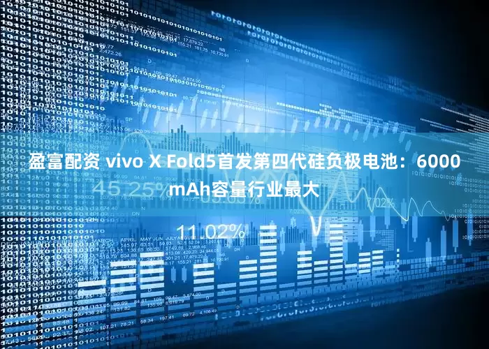 盈富配资 vivo X Fold5首发第四代硅负极电池：6000mAh容量行业最大